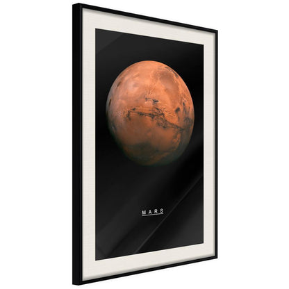 Framed Art - The Solar System: Mars-artwork for wall with acrylic glass protection