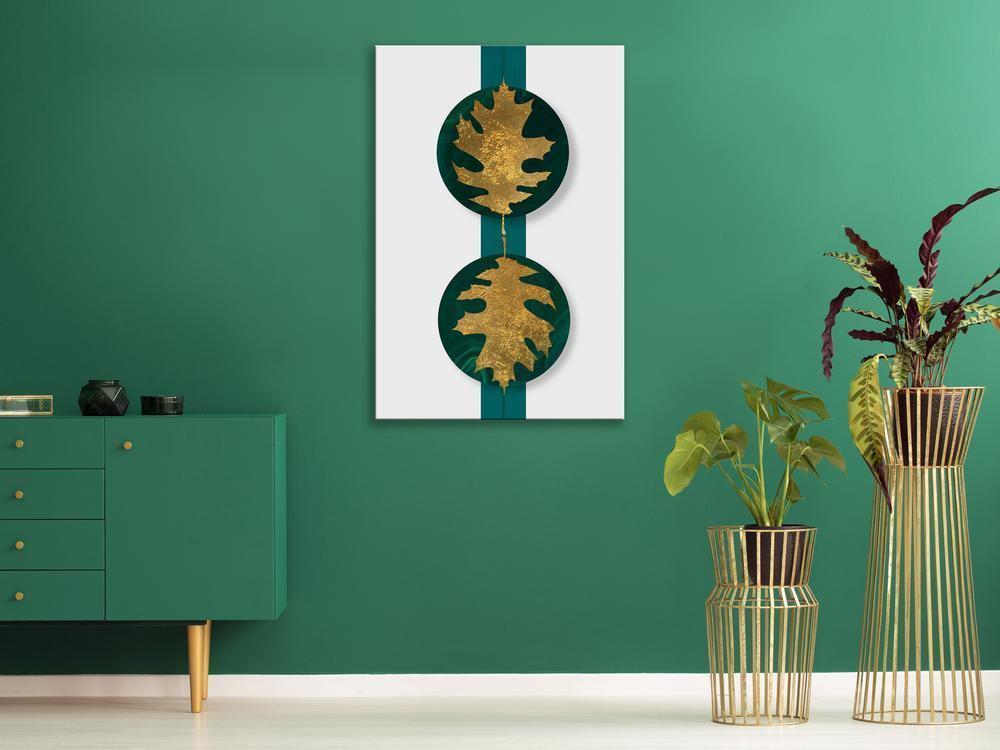 Canvas Print - Green Wealth (1 Part) Vertical-ArtfulPrivacy-Wall Art Collection