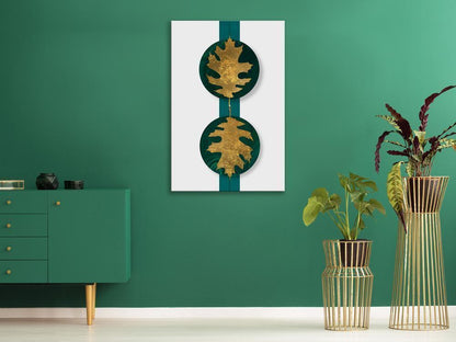 Canvas Print - Green Wealth (1 Part) Vertical-ArtfulPrivacy-Wall Art Collection