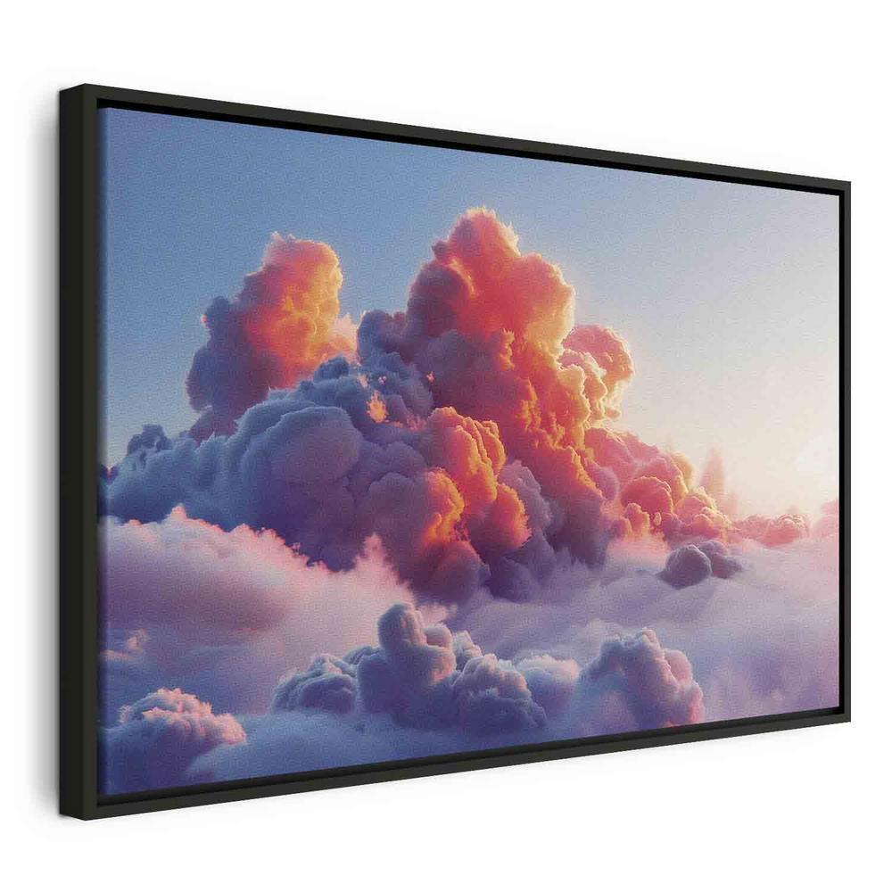 Canvas Print - Twilight Spectacle: Clouds in Shades of Pink and Violet