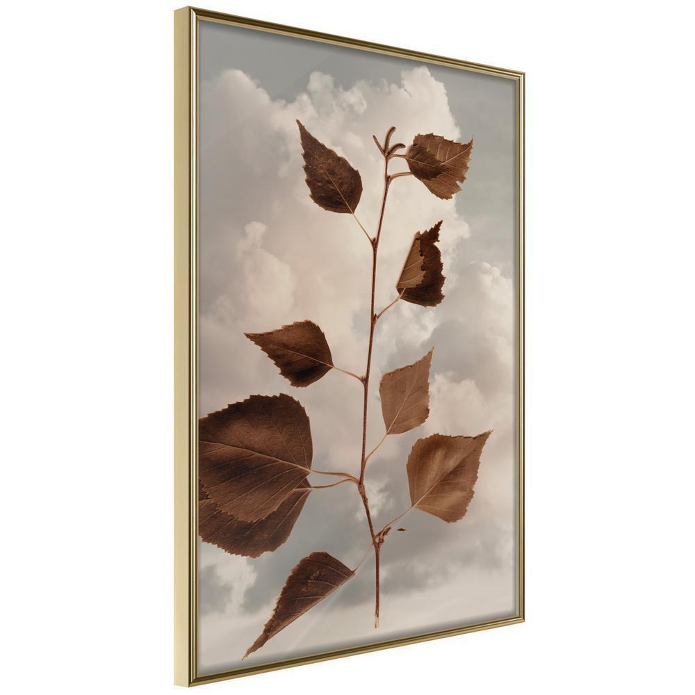 Botanical Wall Art - Leaves in the Clouds-artwork for wall with acrylic glass protection