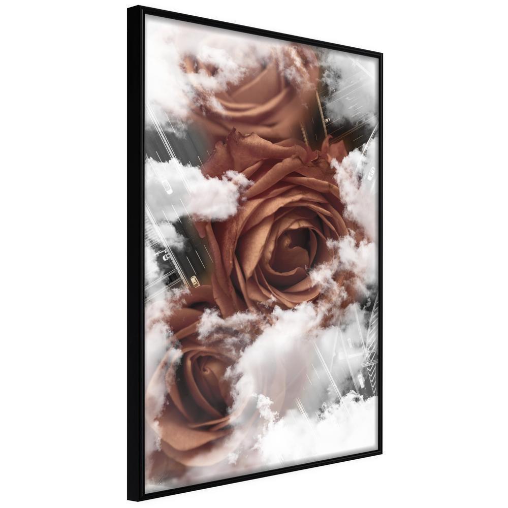 Autumn Framed Poster - Heavenly Roses-artwork for wall with acrylic glass protection