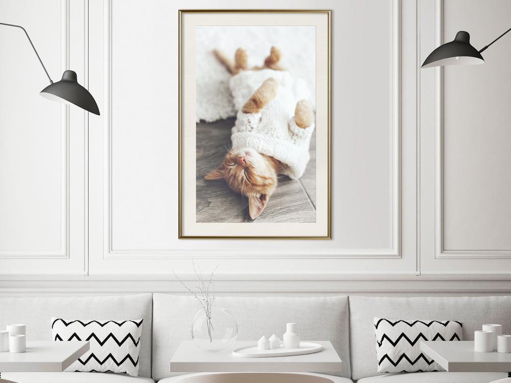 Winter Design Framed Artwork - Kitten Life-artwork for wall with acrylic glass protection