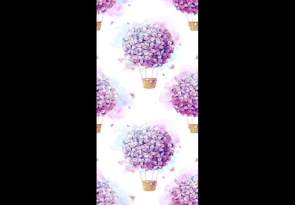 Classic Wallpaper made with non woven fabric - Wallpaper - Balloons of Flowers - ArtfulPrivacy