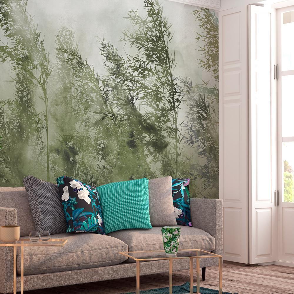 Wall Mural - Tall Grasses - Green-Wall Murals-ArtfulPrivacy