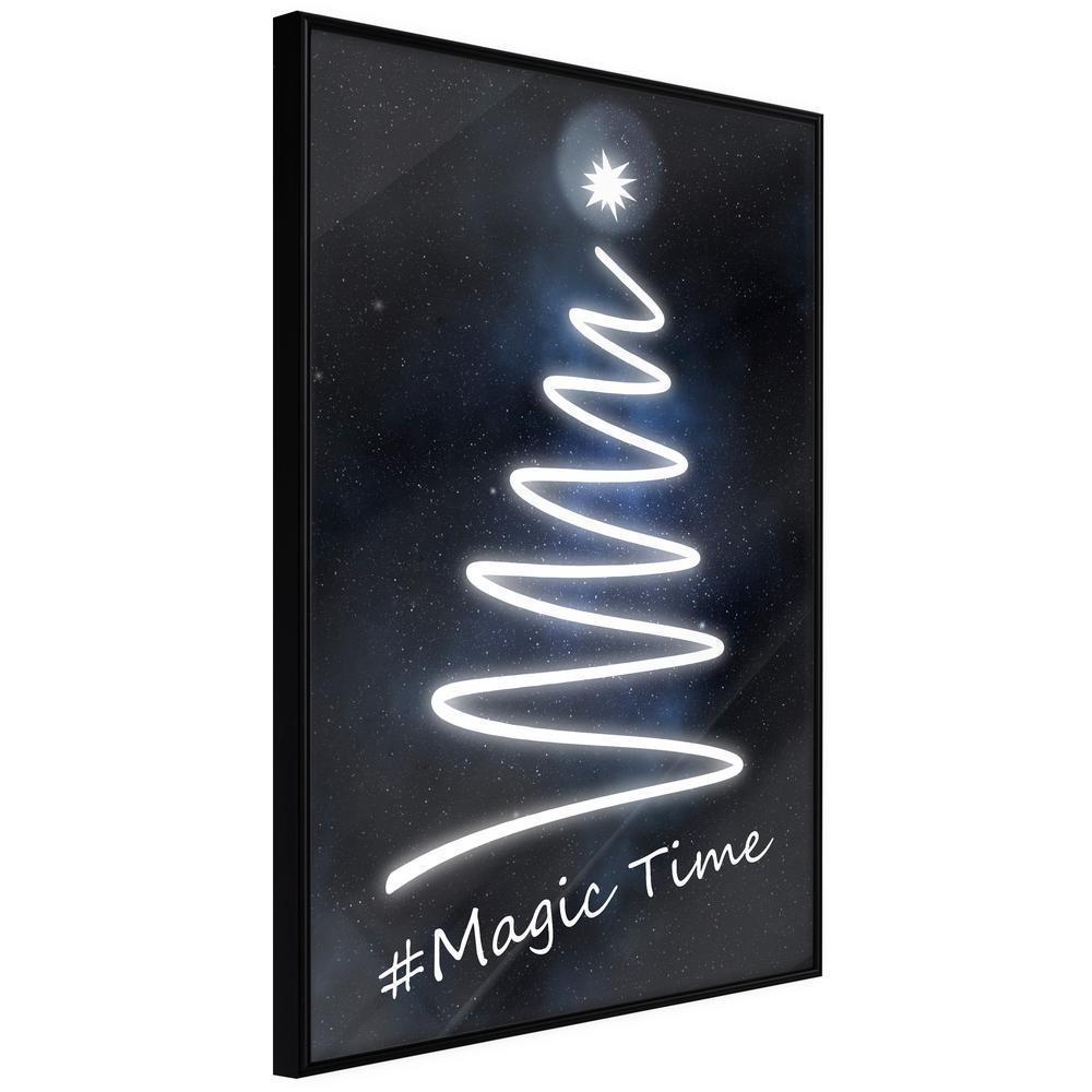 Winter Design Framed Artwork - Bright Christmas Tree-artwork for wall with acrylic glass protection