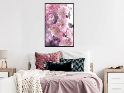 Botanical Wall Art - Pink Bouquet-artwork for wall with acrylic glass protection