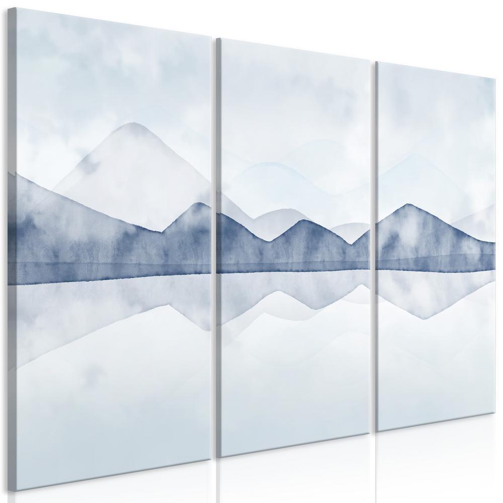 Canvas Print - Lake in the Mountains (3 Parts)-ArtfulPrivacy-Wall Art Collection