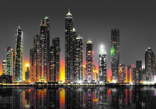 Wall Mural - Desert City (Dubai)-Wall Murals-ArtfulPrivacy