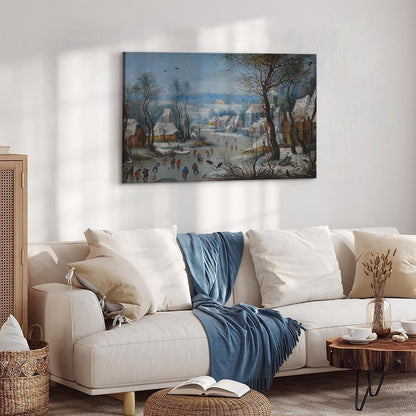 Canvas Print - Winter Landscape with a Bird Trap-ArtfulPrivacy-Wall Art Collection