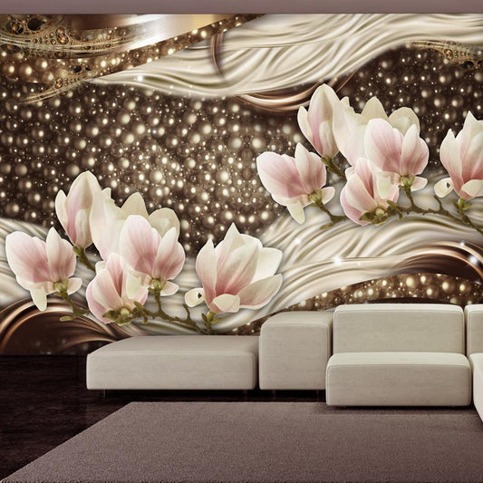 Wall Mural - Pearls and Magnolias-Wall Murals-ArtfulPrivacy