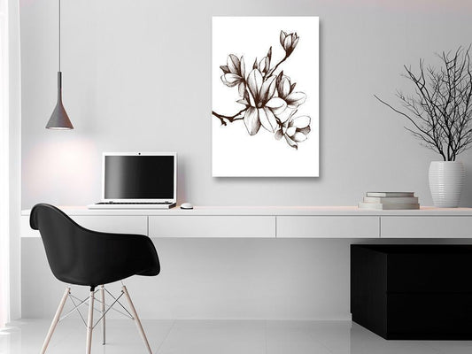 Canvas Print - Renaissance Magnolias (1 Part) Vertical-ArtfulPrivacy-Wall Art Collection