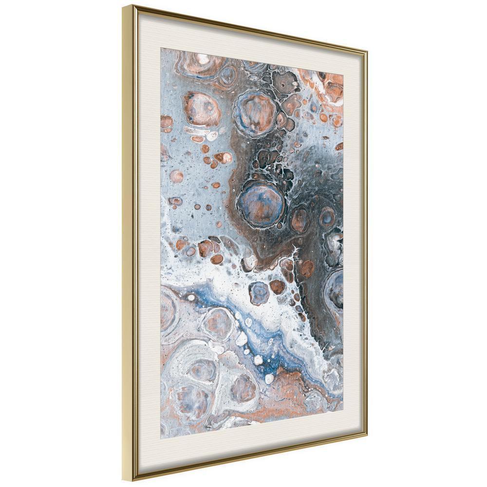 Abstract Poster Frame - Surface of the Unknown Planet II-artwork for wall with acrylic glass protection