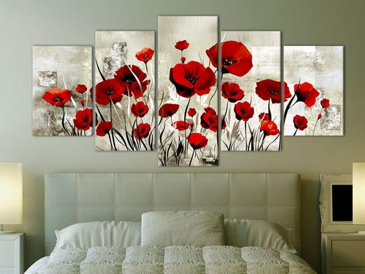 Canvas Print - Scarlet Field-ArtfulPrivacy-Wall Art Collection