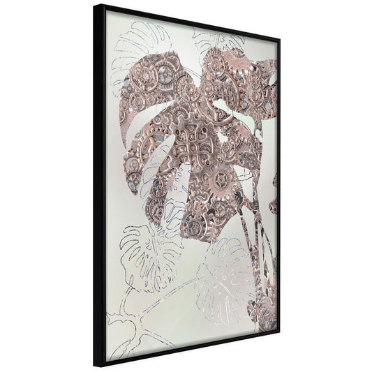 Botanical Wall Art - Ornamented Monstera-artwork for wall with acrylic glass protection
