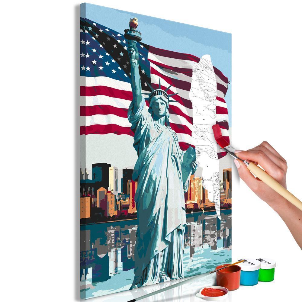 Start learning Painting - Paint By Numbers Kit - Proud American - new hobby