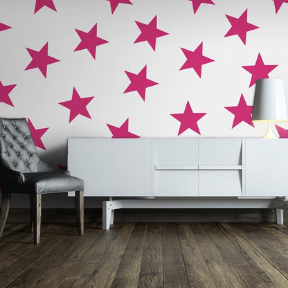 Wall Mural - Pink Star-Wall Murals-ArtfulPrivacy