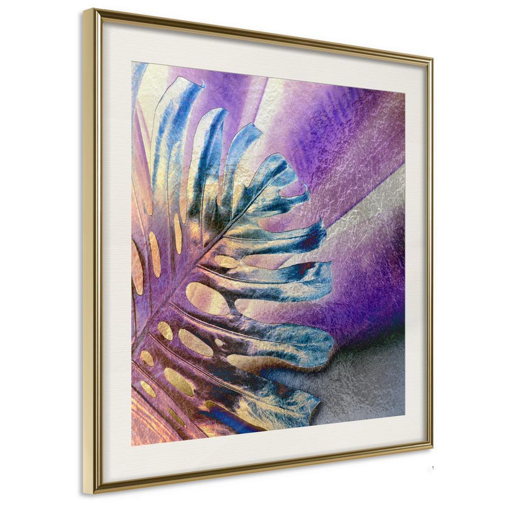 Botanical Wall Art - Multicoloured Leaf-artwork for wall with acrylic glass protection