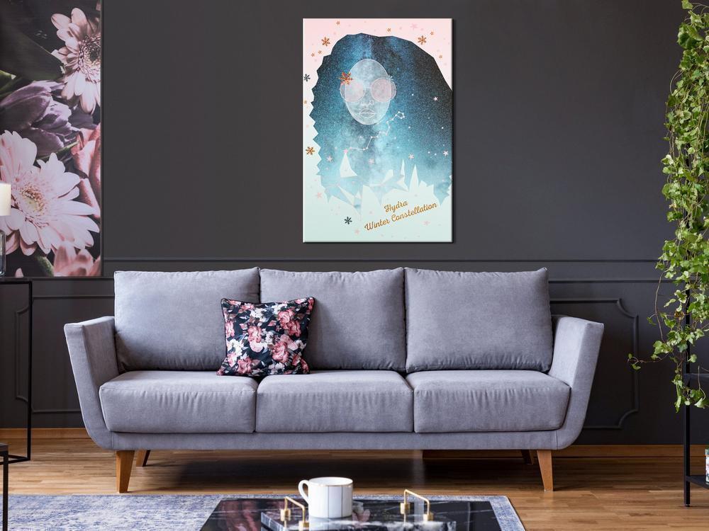 Canvas Print - Hydra Winter Constellation (1 Part) Vertical-ArtfulPrivacy-Wall Art Collection