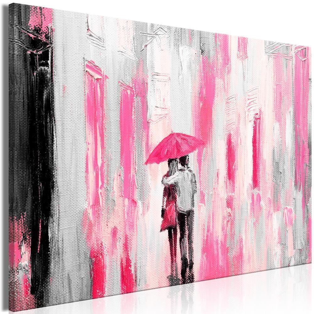 Canvas Print - Umbrella in Love (1 Part) Wide Pink-ArtfulPrivacy-Wall Art Collection