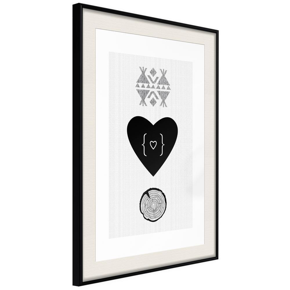 Black and white Wall Frame - Unity-artwork for wall with acrylic glass protection