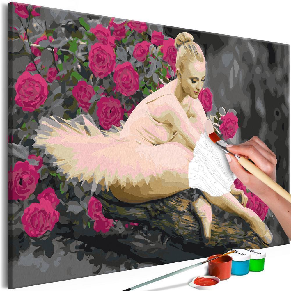 Start learning Painting - Paint By Numbers Kit - Rose Ballerina - new hobby