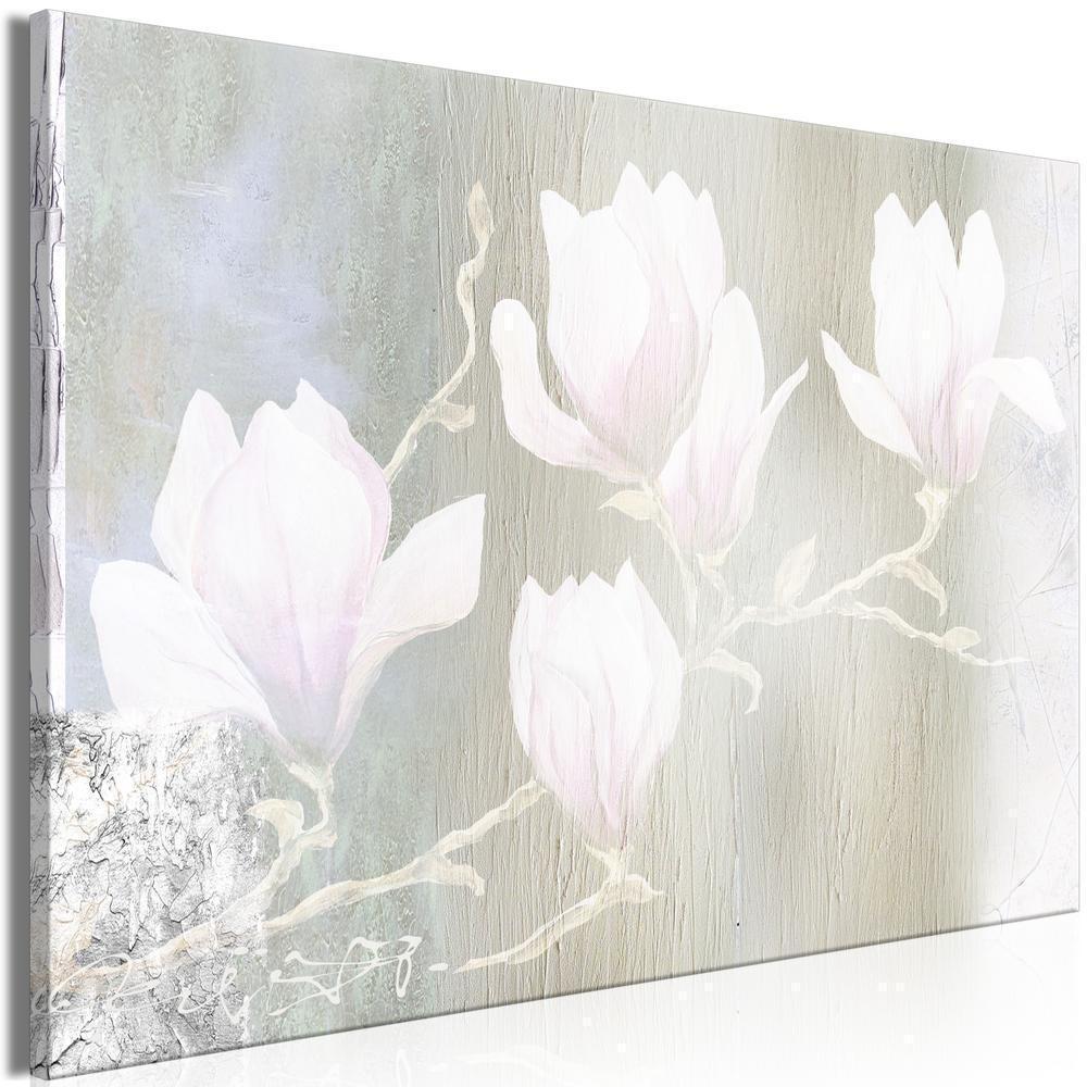 Canvas Print - White Magnolias (1 Part) Wide-ArtfulPrivacy-Wall Art Collection