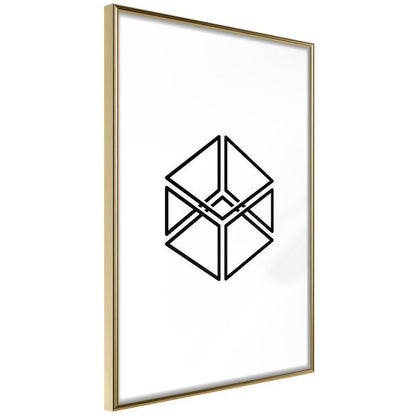Abstract Poster Frame - Count the Squares-artwork for wall with acrylic glass protection
