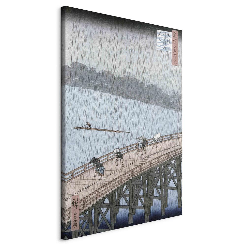 Canvas Print - Sudden Shower over Shin-Ohashi Bridge and Atake (Ohashi Atake no Yudachi) from the series 'Meisho Edo Hyakkei' (One Hundred Famous Views of Edo) (Utagawa Hiroshige)