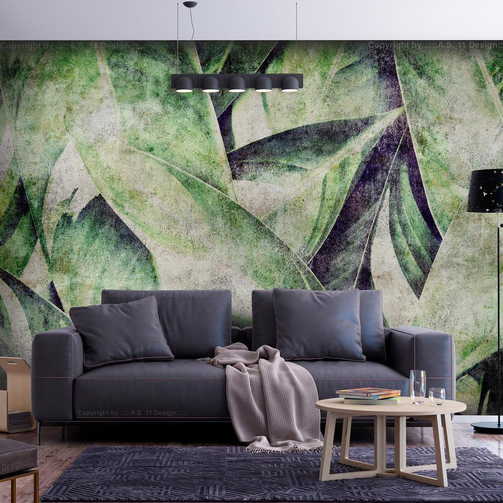 Wall Mural - Industrial Leaves-Wall Murals-ArtfulPrivacy