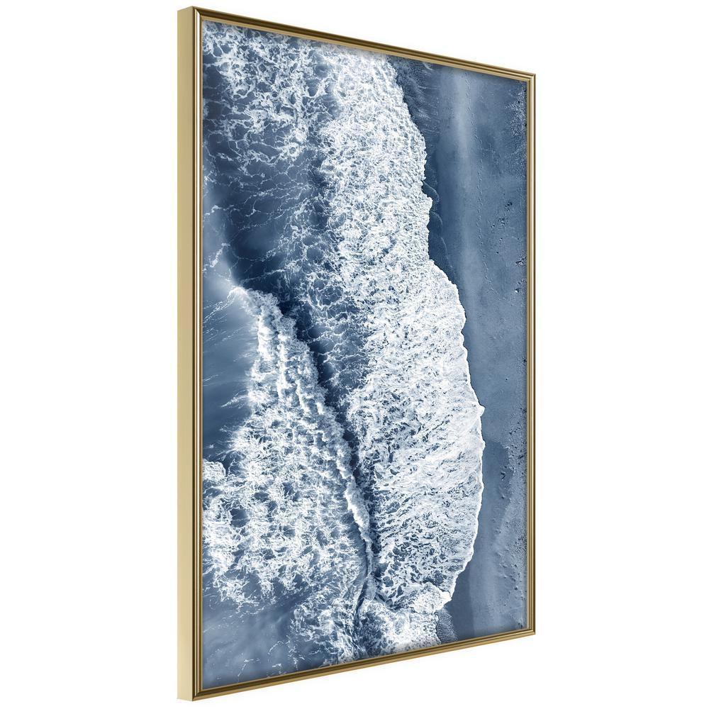 Seascape Framed Poster - Surf-artwork for wall with acrylic glass protection