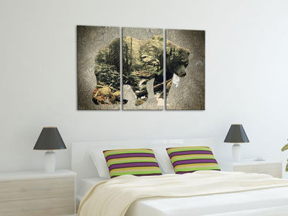 Canvas Print - The Bear in the Forest-ArtfulPrivacy-Wall Art Collection