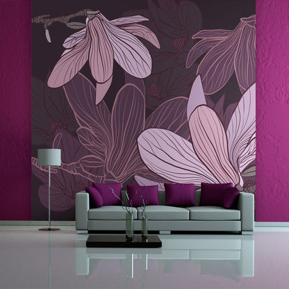 Wall Mural - Dreamy flowers-Wall Murals-ArtfulPrivacy