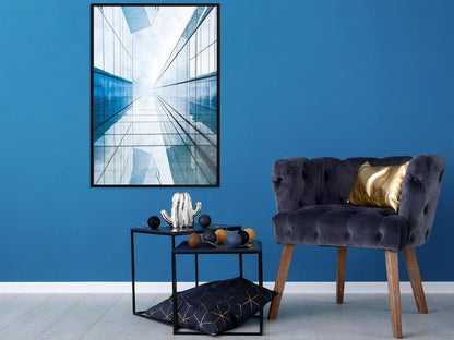 Photography Wall Frame - Steel and Glass (Blue)-artwork for wall with acrylic glass protection