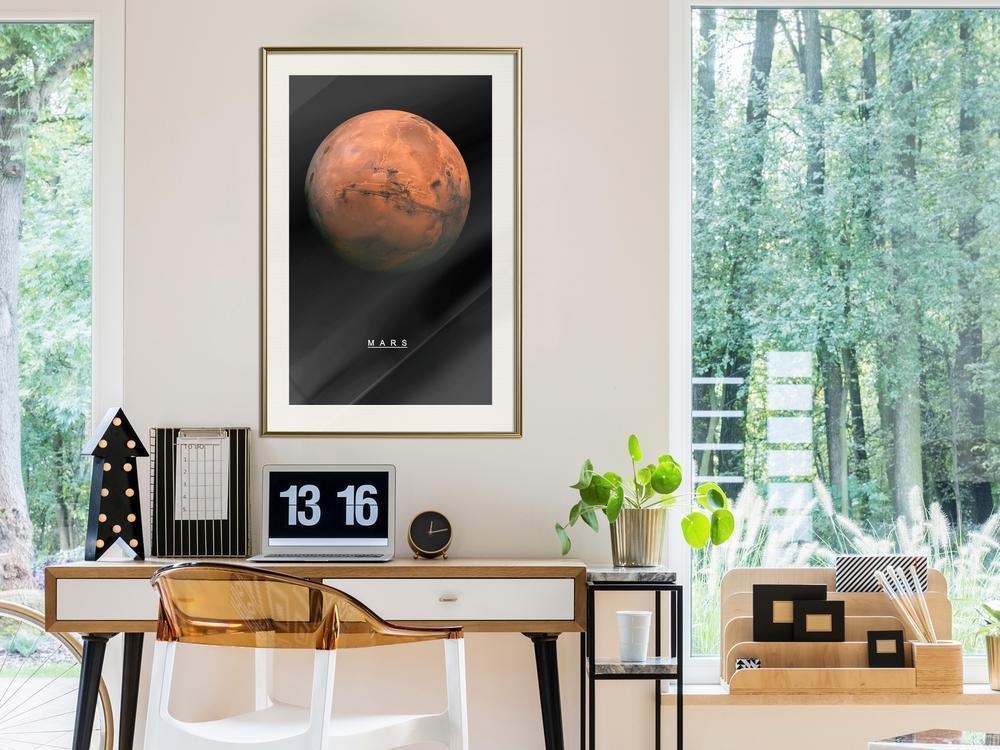 Framed Art - The Solar System: Mars-artwork for wall with acrylic glass protection