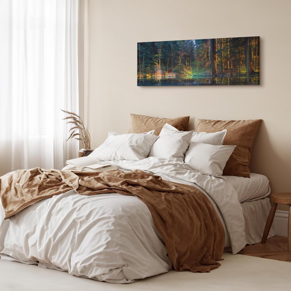 Canvas Print - Pond in the Forest (1 Part) Narrow-ArtfulPrivacy-Wall Art Collection