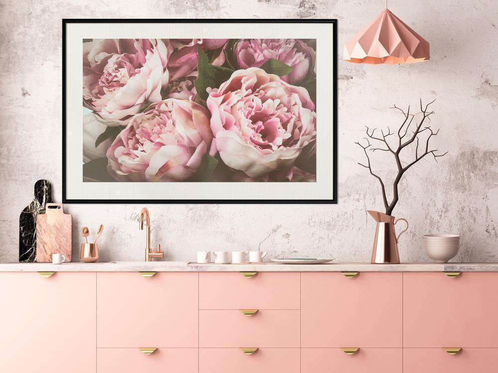 Botanical Wall Art - Pastel Peonies-artwork for wall with acrylic glass protection