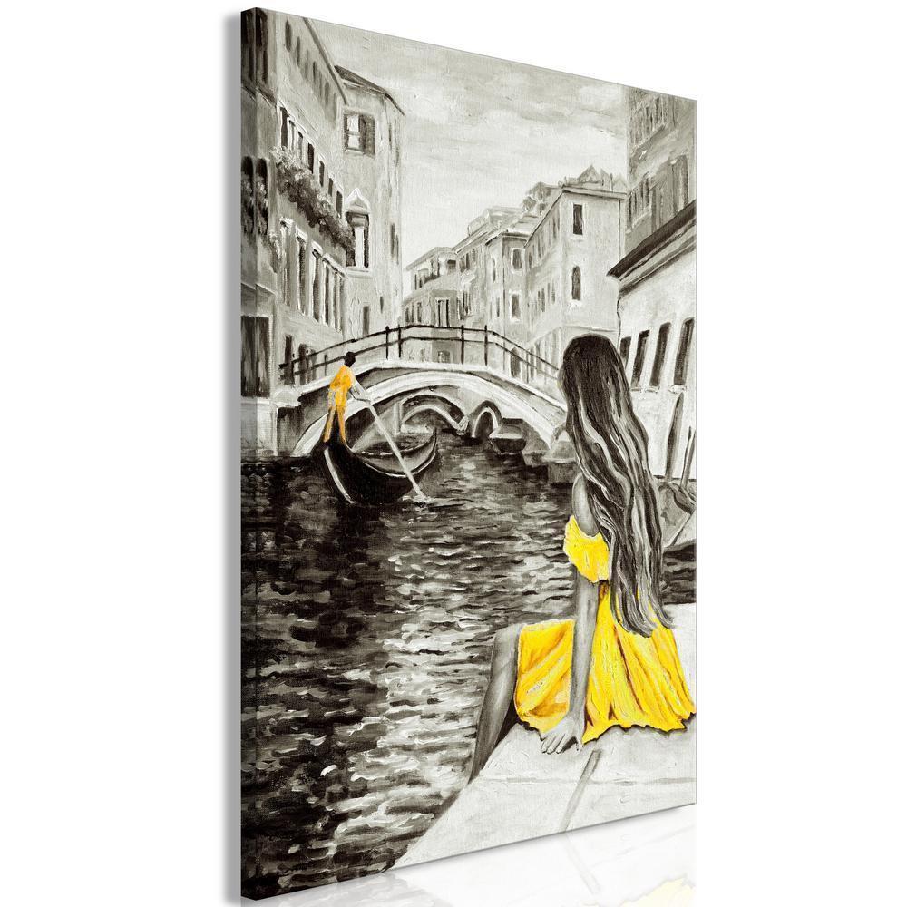 Canvas Print - Far Dreams (1 Part) Vertical Yellow-ArtfulPrivacy-Wall Art Collection
