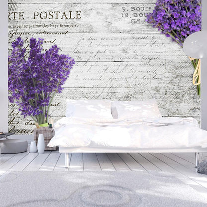 Wall Mural - Lavender postcard-Wall Murals-ArtfulPrivacy