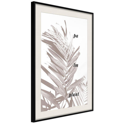 Botanical Wall Art - Beige Palm-artwork for wall with acrylic glass protection