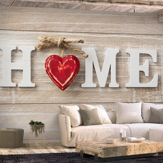 Wall Mural - Home Heart (Red)-Wall Murals-ArtfulPrivacy