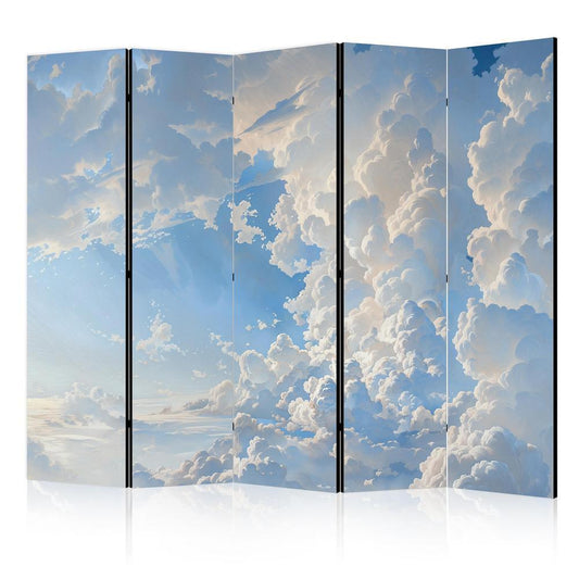 Room Divider - The Sun Revealing Cloud Secrets: Spectacular Sky Images- A 5 Panel Folding Screen For Living rooms, bedrooms or home office, decorative folding screen made with wood and canvas