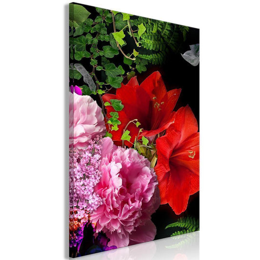 Canvas Print - Floral Symphony (1 Part) Vertical