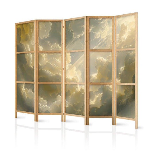 Japanese Room Divider - Enchanting Play of Colors Against a Backdrop of Clouds