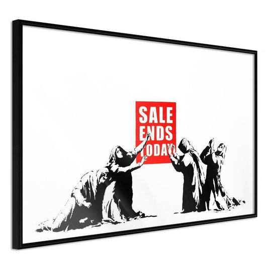 Urban Art Frame - Banksy: Sale Ends-artwork for wall with acrylic glass protection
