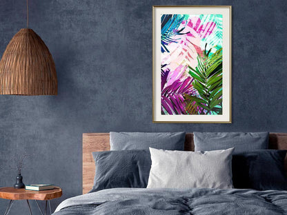 Botanical Wall Art - Vibrant Jungle-artwork for wall with acrylic glass protection