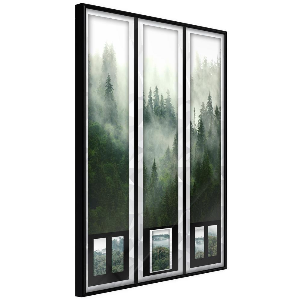 Framed Art - Eternal Forest – Triptych-artwork for wall with acrylic glass protection