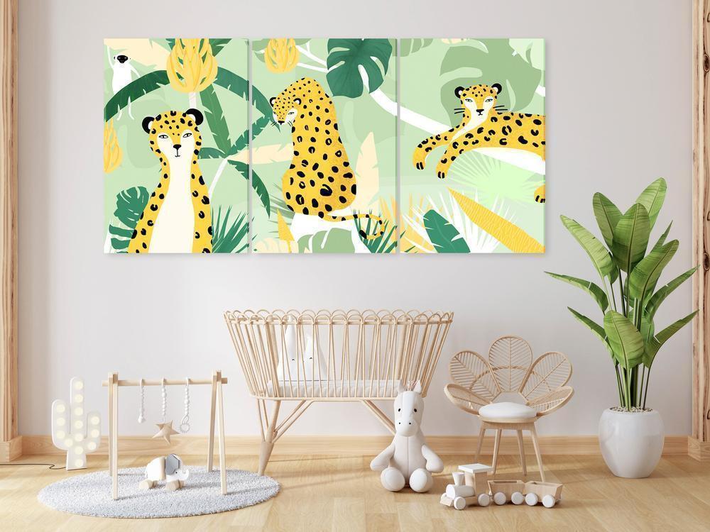 Canvas Print - Cheetahs in the Jungle (3 Parts)-ArtfulPrivacy-Wall Art Collection