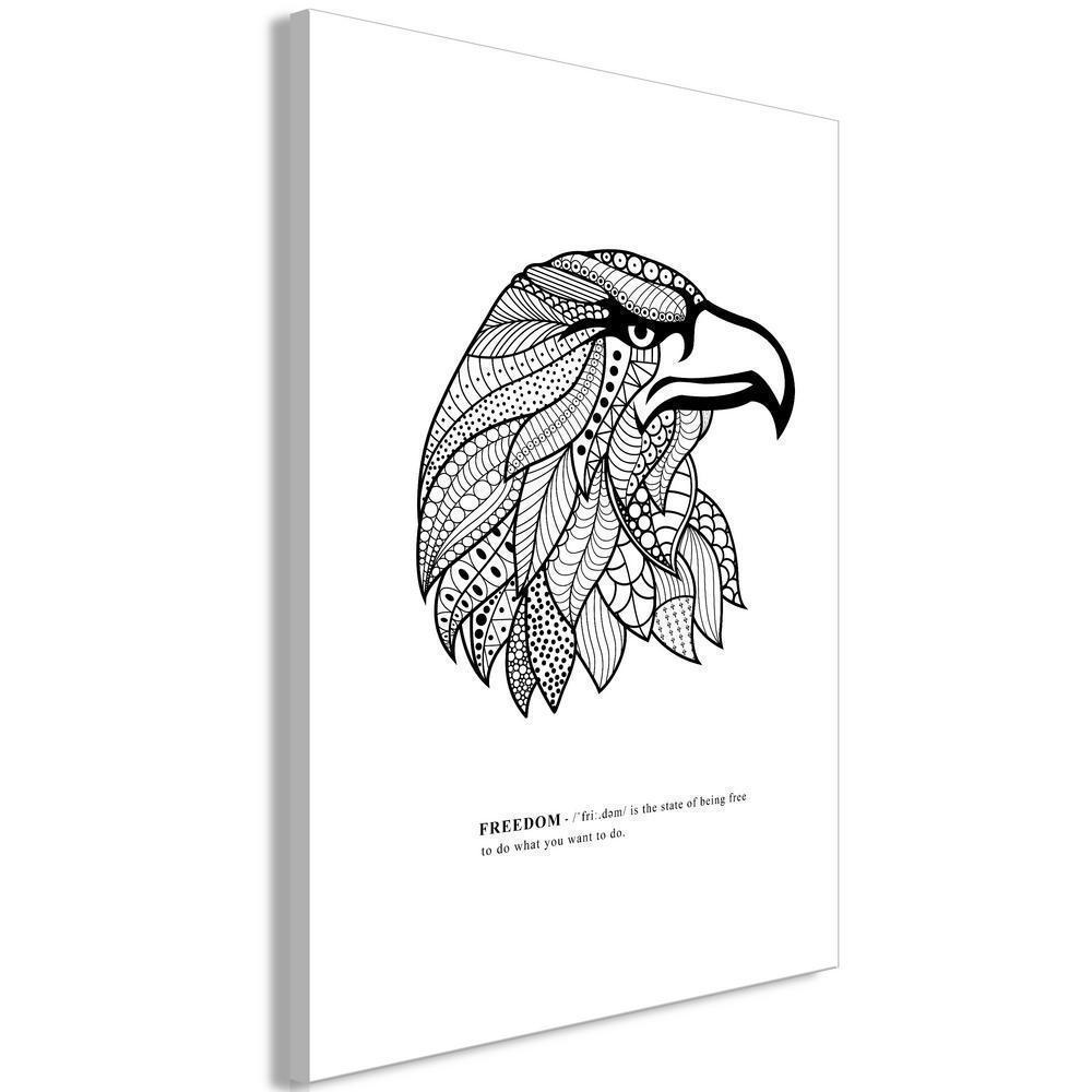 Canvas Print - Eagle of Freedom (1 Part) Vertical-ArtfulPrivacy-Wall Art Collection