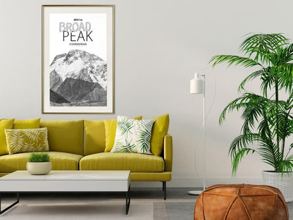 Winter Design Framed Artwork - Peaks of the World: Broad Peak-artwork for wall with acrylic glass protection
